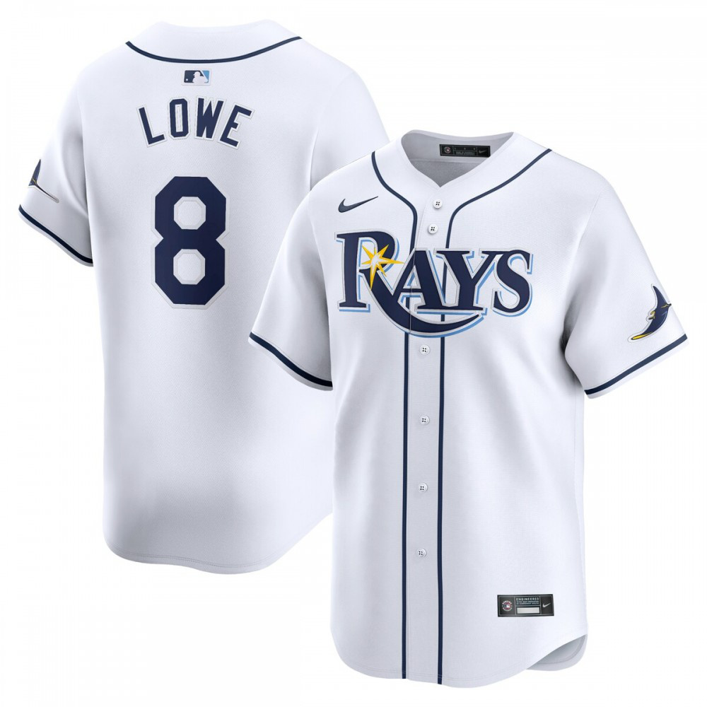 Brandon Lowe Tampa Bay Rays Home Limited Player Jersey - White-Pro Kit Vault | Brand New 26/27 Sports Jerseys